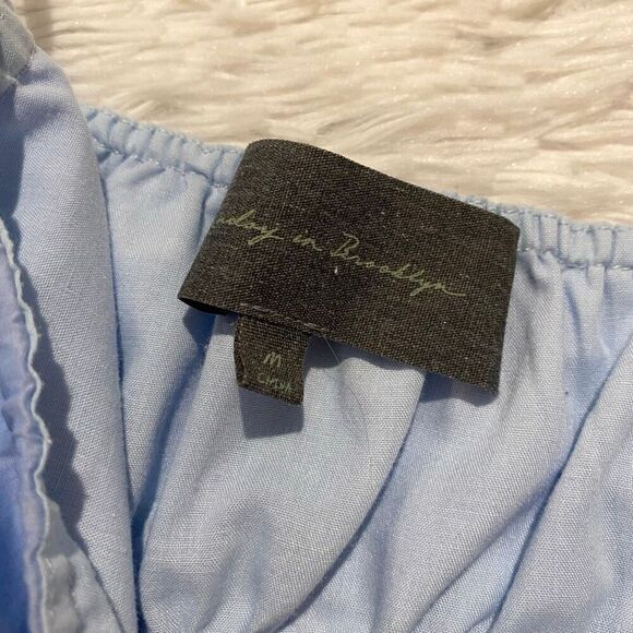 Anthropologie Smocked Midi Dress in Blue Medium - Picture 8 of 8